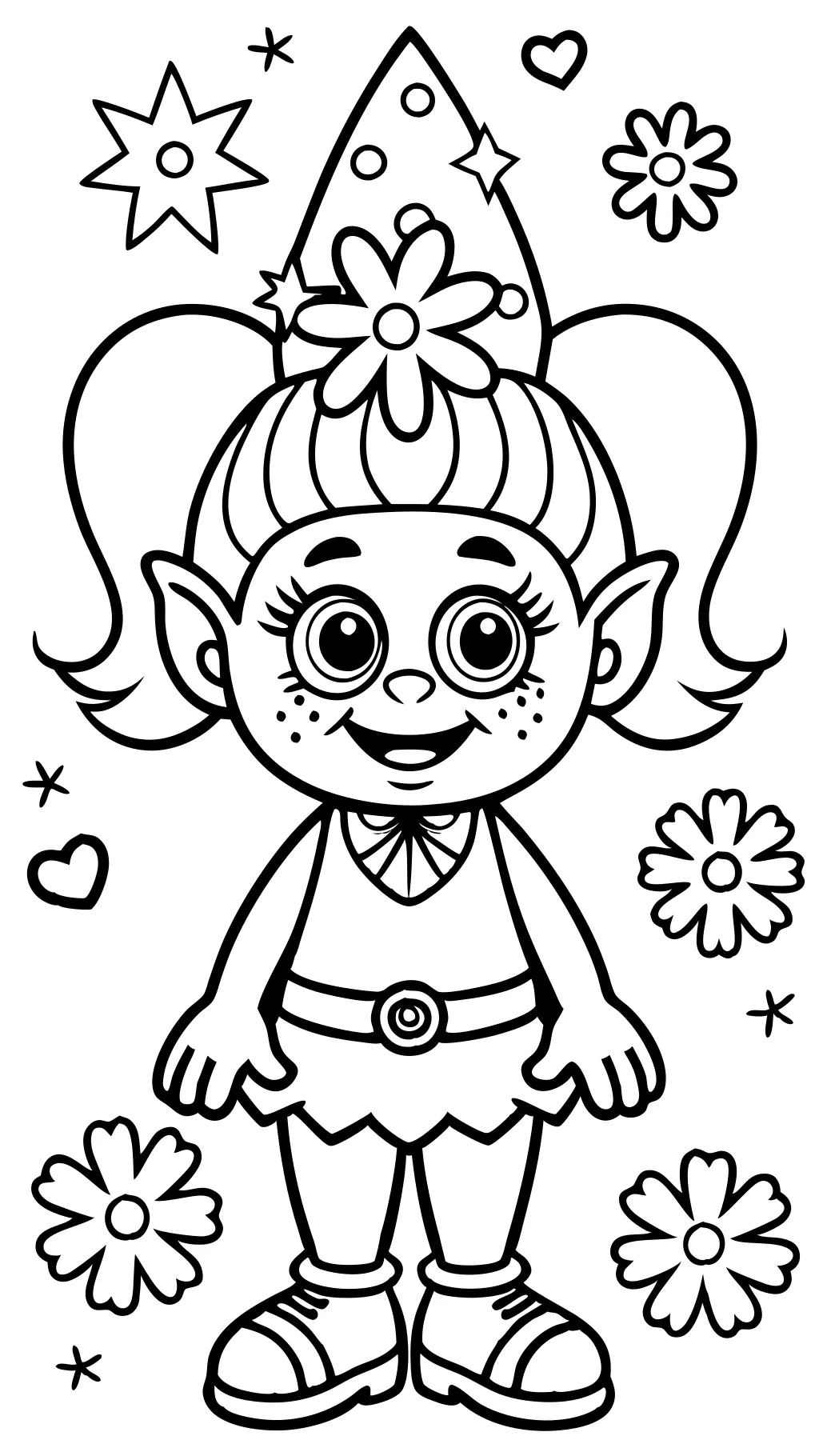 coloriage de trolls de pavot